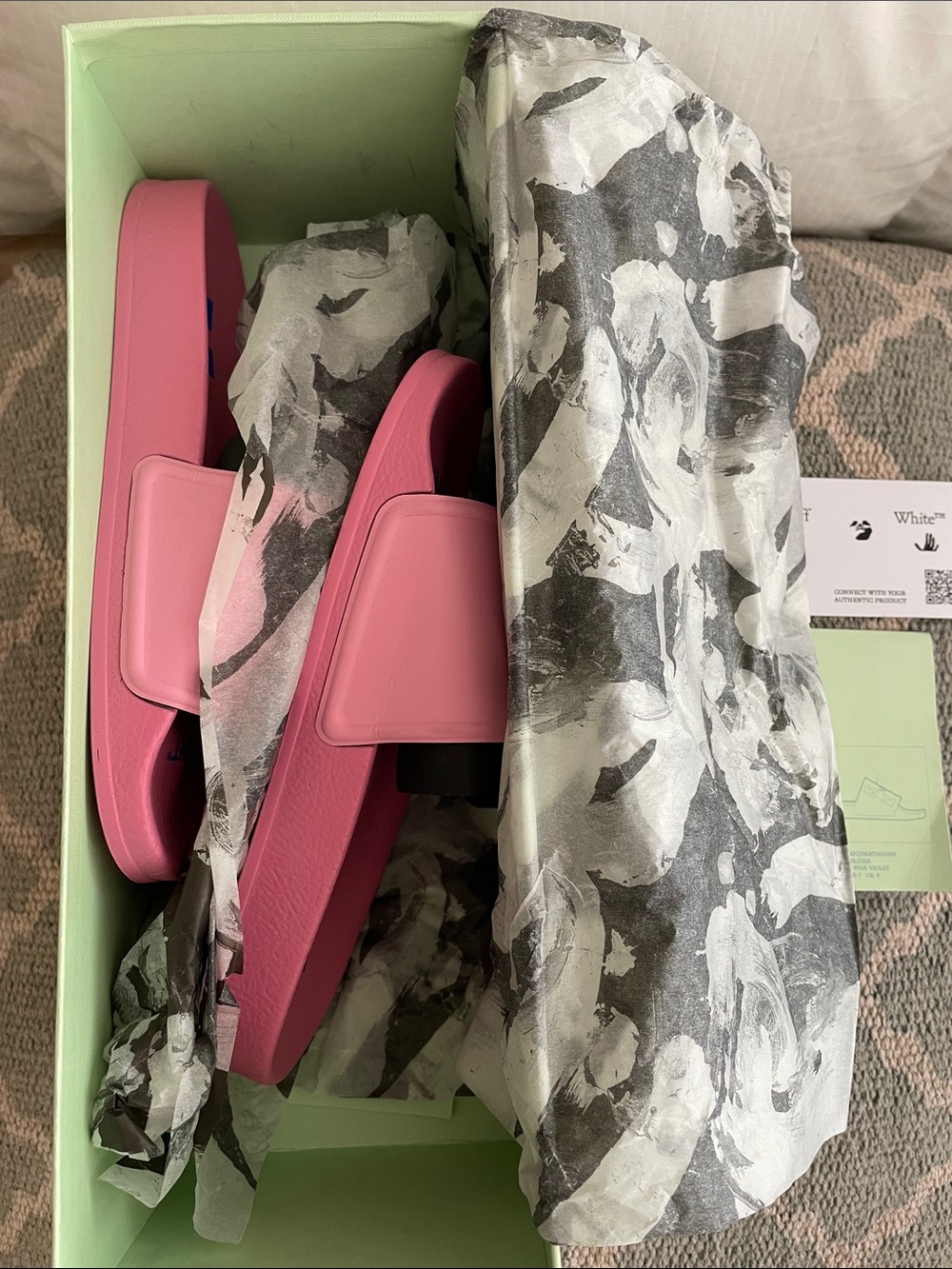 NIB Off-White Arrow Pool Slide Sandal Size 6 (Nordstrom Exclusive) - Picture 12 of 16